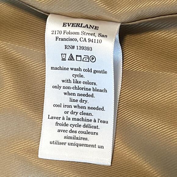 Everlane The Oversized Blazer in Buttersmooth Pale Khaki Plaid Women's Size 14 - Picture 9 of 10